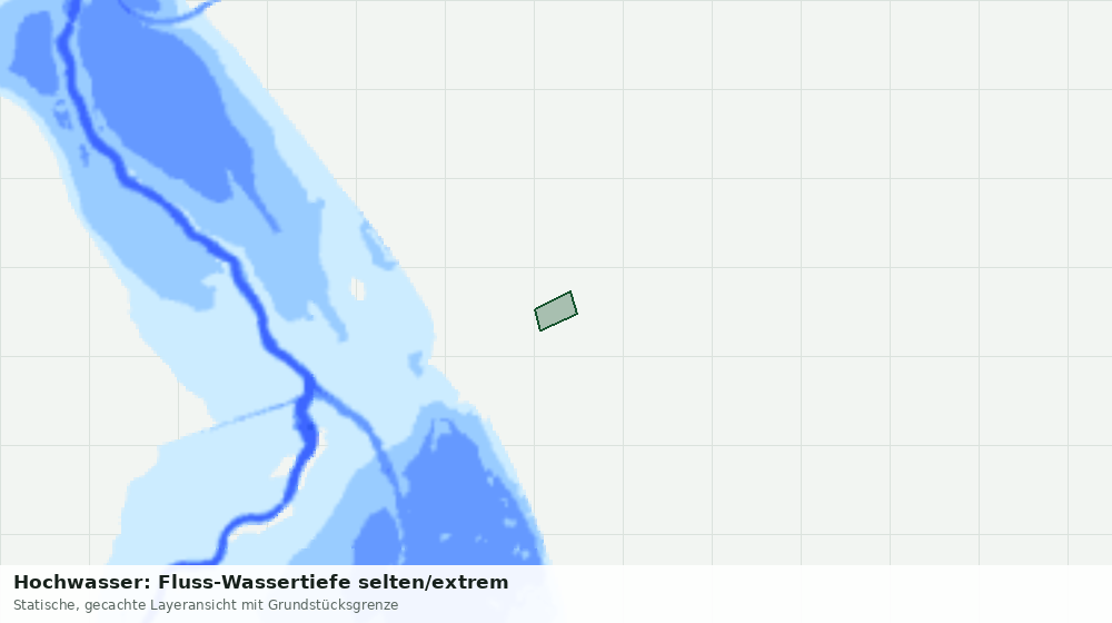 Statische Kartenansicht: Hochwasser: Fluss-Wassertiefe selten/extrem