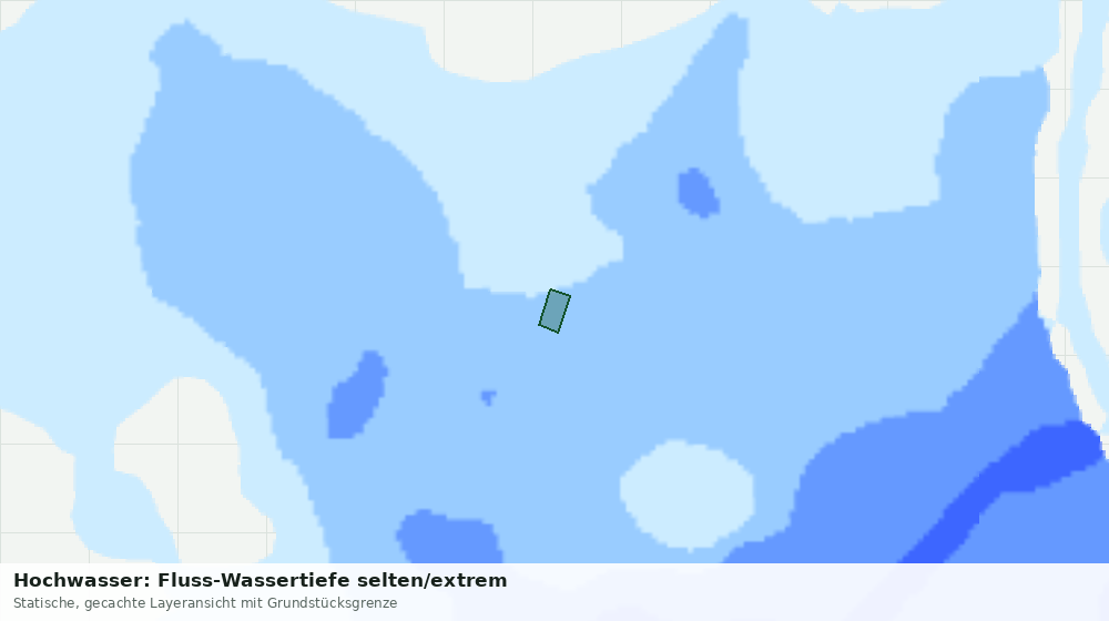 Statische Kartenansicht: Hochwasser: Fluss-Wassertiefe selten/extrem