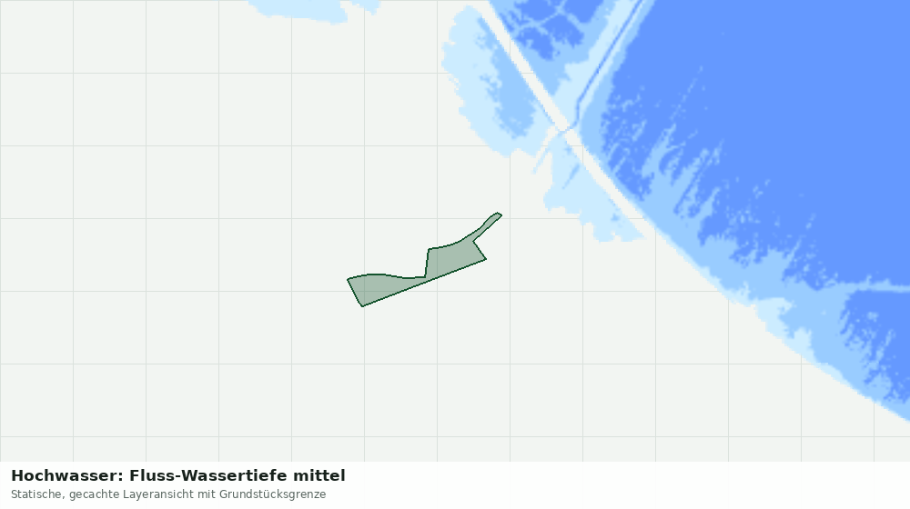 Statische Kartenansicht: Hochwasser: Fluss-Wassertiefe mittel