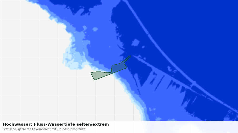 Statische Kartenansicht: Hochwasser: Fluss-Wassertiefe selten/extrem