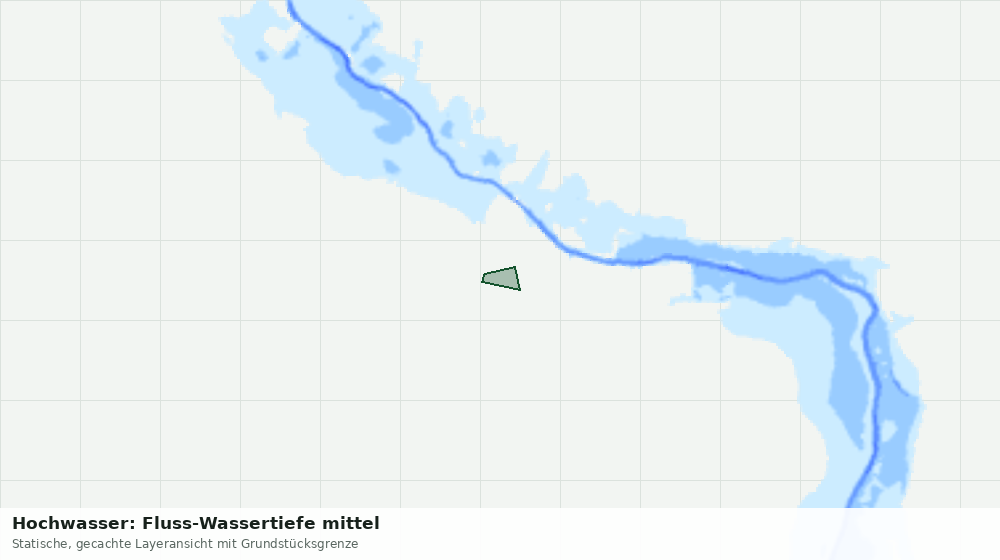 Statische Kartenansicht: Hochwasser: Fluss-Wassertiefe mittel