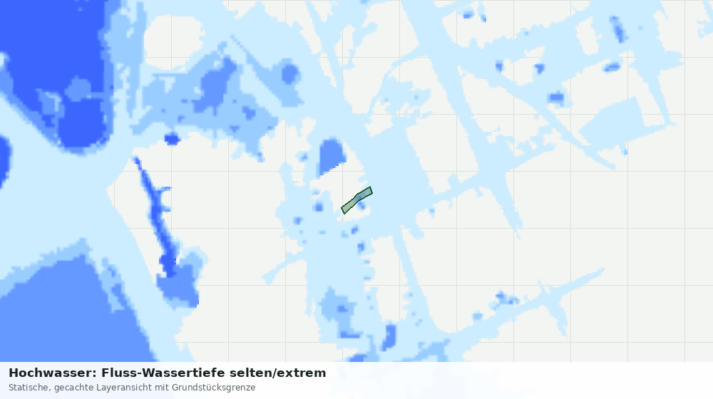 Statische Kartenansicht: Hochwasser: Fluss-Wassertiefe selten/extrem
