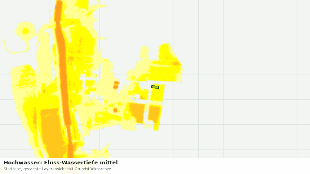 Statische Kartenansicht: Hochwasser: Fluss-Wassertiefe mittel