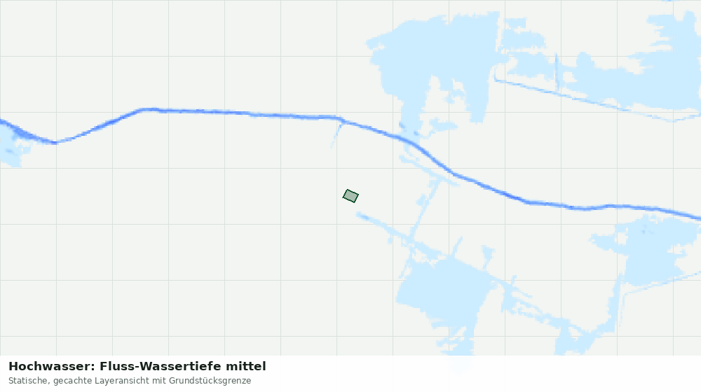 Statische Kartenansicht: Hochwasser: Fluss-Wassertiefe mittel