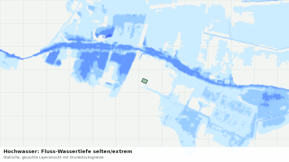 Statische Kartenansicht: Hochwasser: Fluss-Wassertiefe selten/extrem