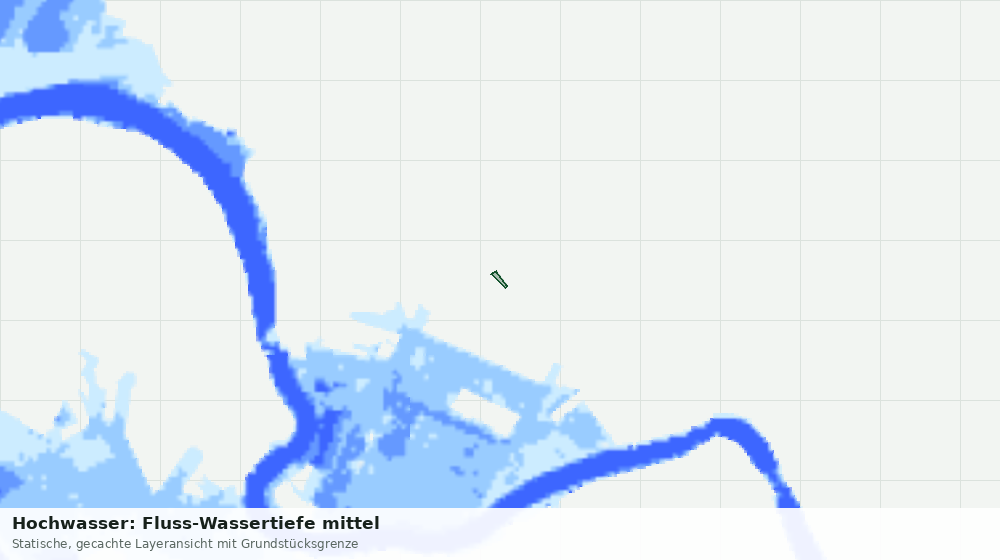 Statische Kartenansicht: Hochwasser: Fluss-Wassertiefe mittel