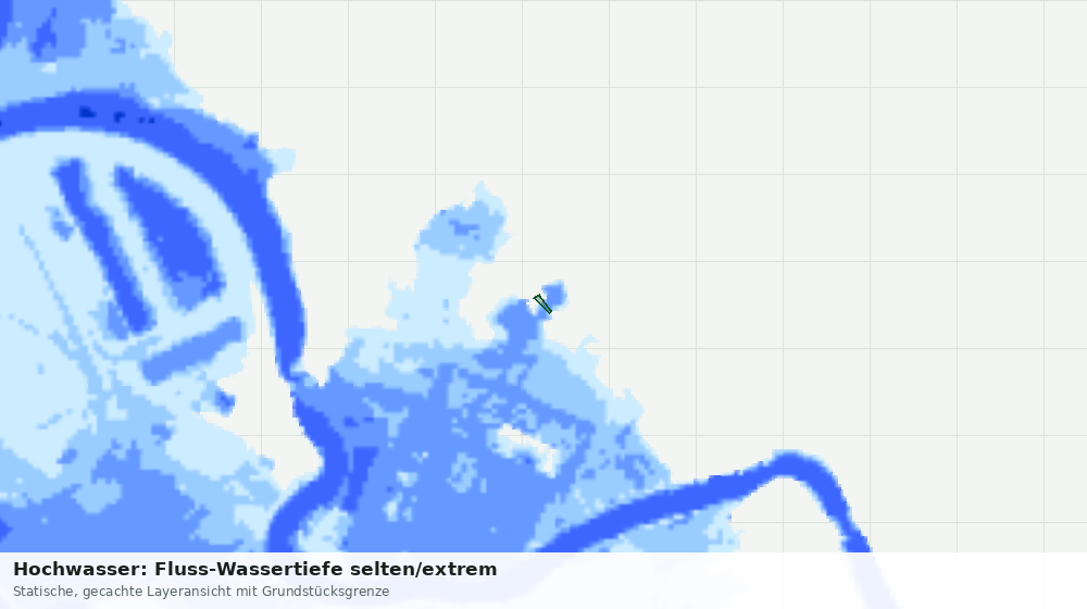 Statische Kartenansicht: Hochwasser: Fluss-Wassertiefe selten/extrem