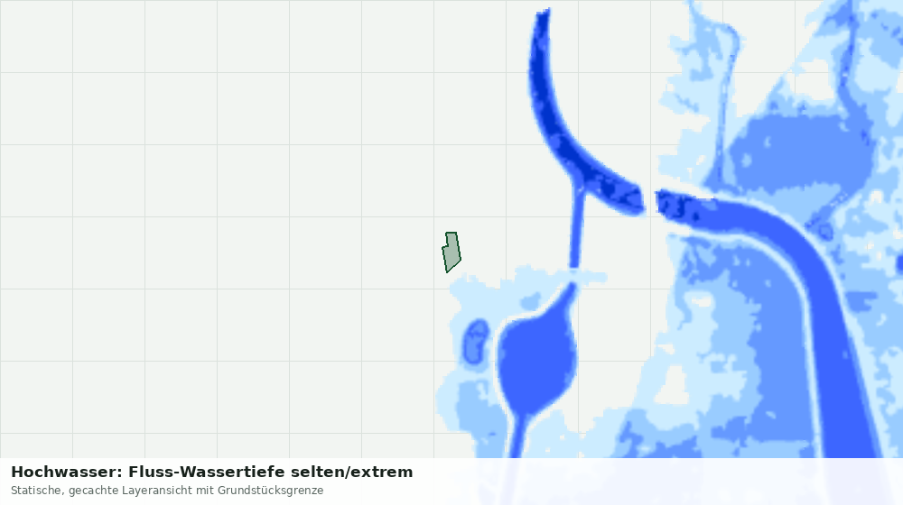 Statische Kartenansicht: Hochwasser: Fluss-Wassertiefe selten/extrem