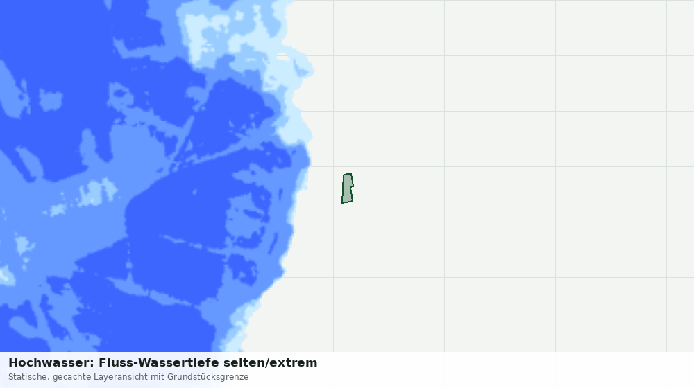 Statische Kartenansicht: Hochwasser: Fluss-Wassertiefe selten/extrem