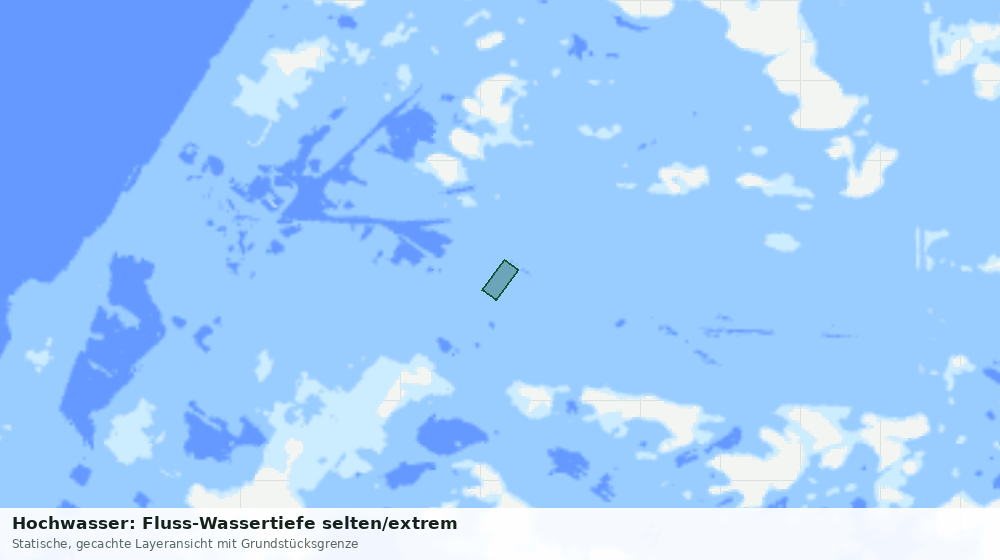 Statische Kartenansicht: Hochwasser: Fluss-Wassertiefe selten/extrem