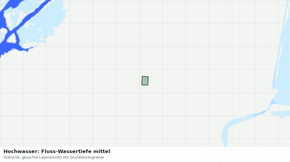Statische Kartenansicht: Hochwasser: Fluss-Wassertiefe mittel