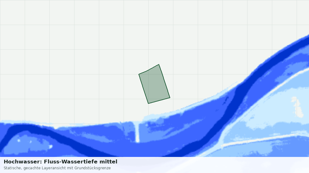 Statische Kartenansicht: Hochwasser: Fluss-Wassertiefe mittel
