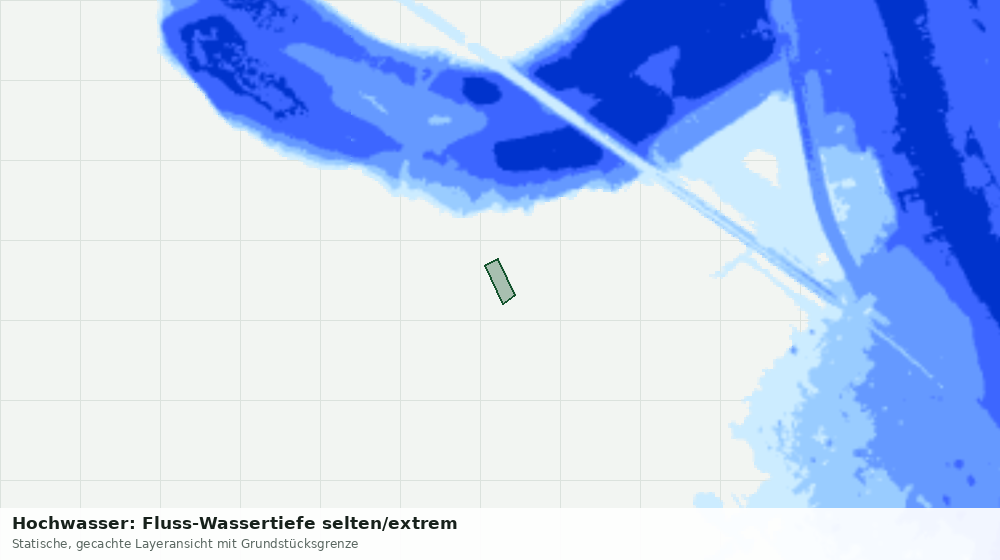 Statische Kartenansicht: Hochwasser: Fluss-Wassertiefe selten/extrem