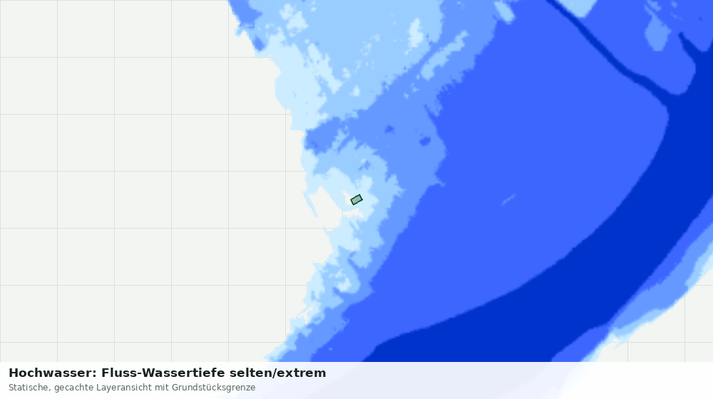 Statische Kartenansicht: Hochwasser: Fluss-Wassertiefe selten/extrem