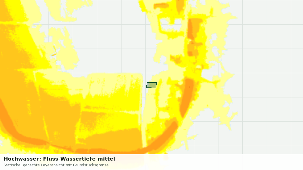 Statische Kartenansicht: Hochwasser: Fluss-Wassertiefe mittel