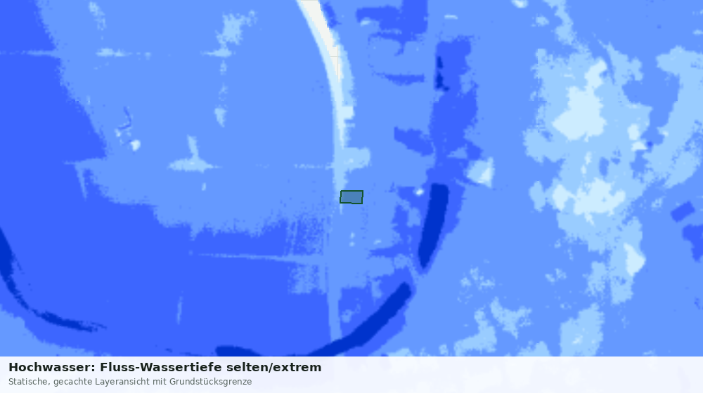 Statische Kartenansicht: Hochwasser: Fluss-Wassertiefe selten/extrem