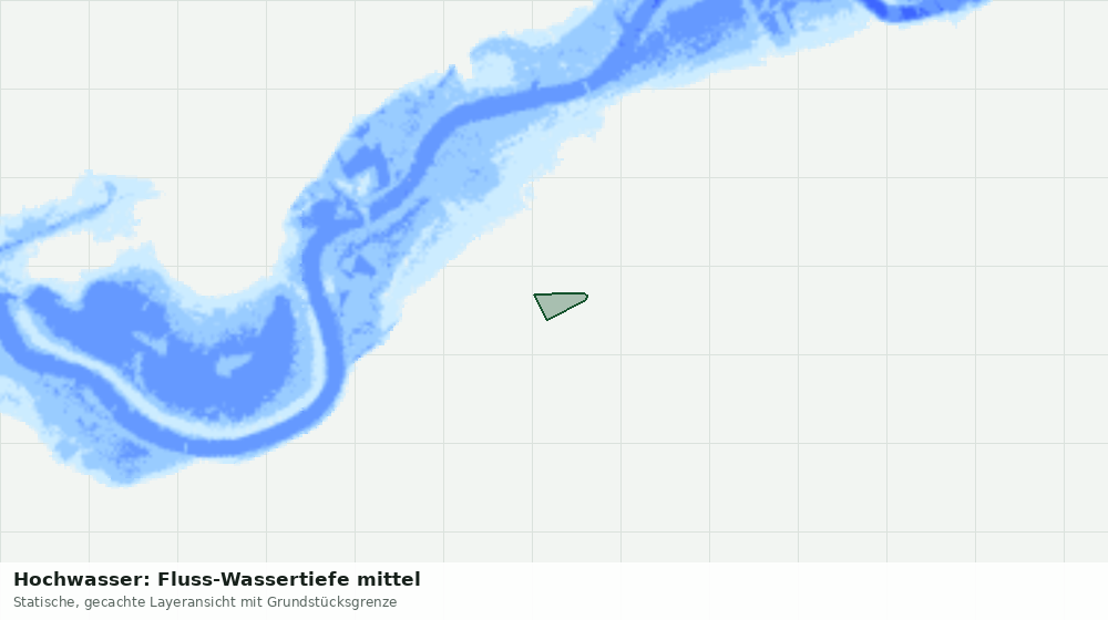 Statische Kartenansicht: Hochwasser: Fluss-Wassertiefe mittel