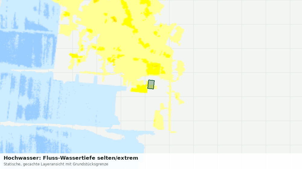 Statische Kartenansicht: Hochwasser: Fluss-Wassertiefe selten/extrem