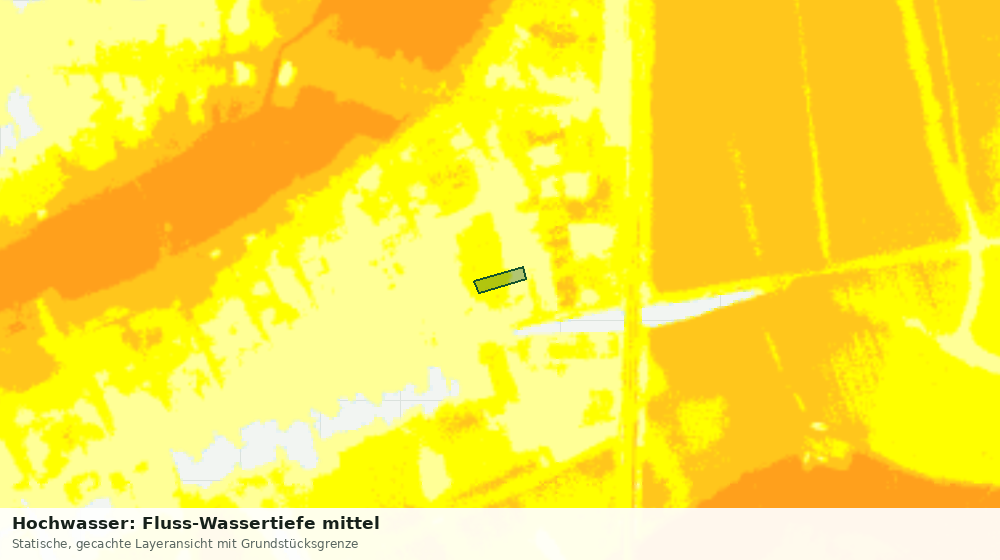 Statische Kartenansicht: Hochwasser: Fluss-Wassertiefe mittel