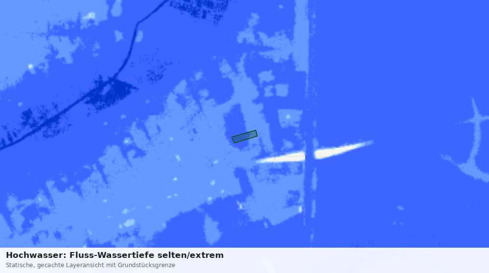 Statische Kartenansicht: Hochwasser: Fluss-Wassertiefe selten/extrem