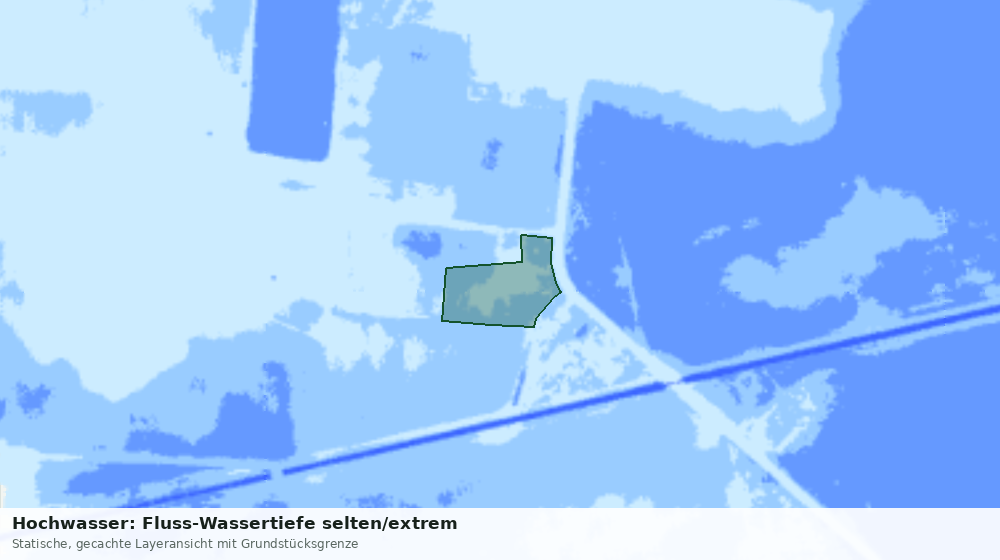 Statische Kartenansicht: Hochwasser: Fluss-Wassertiefe selten/extrem