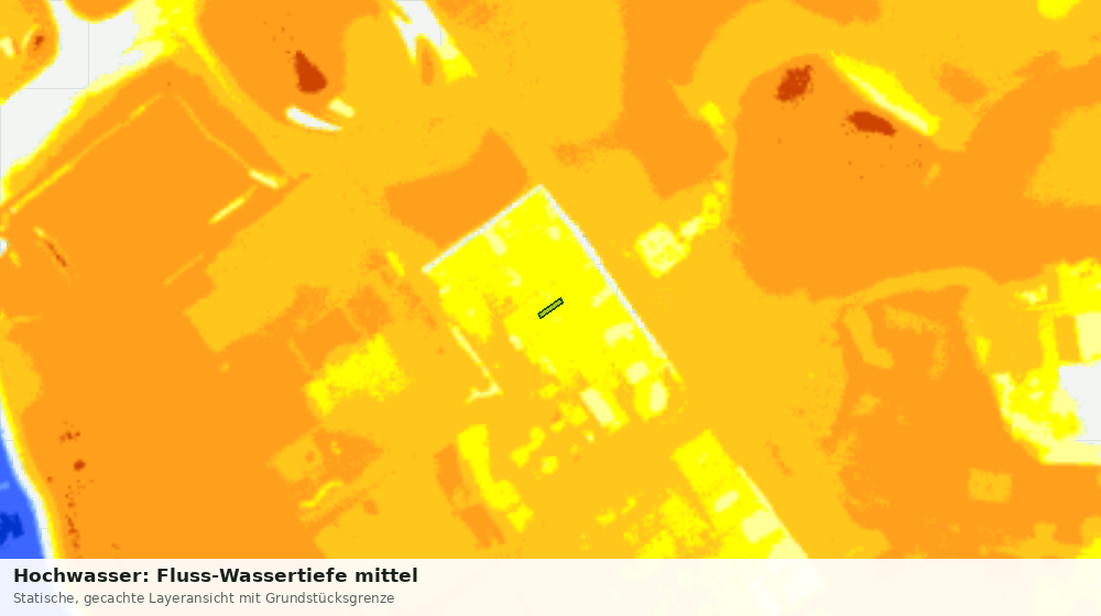 Statische Kartenansicht: Hochwasser: Fluss-Wassertiefe mittel