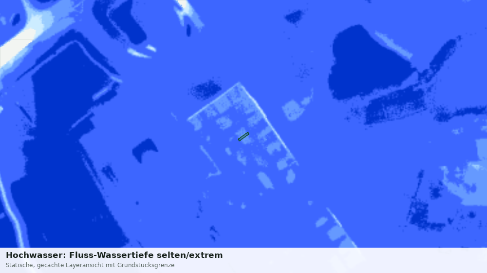 Statische Kartenansicht: Hochwasser: Fluss-Wassertiefe selten/extrem