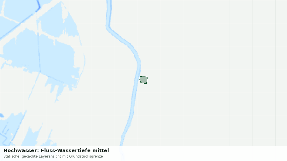 Statische Kartenansicht: Hochwasser: Fluss-Wassertiefe mittel