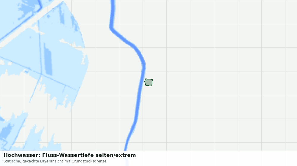 Statische Kartenansicht: Hochwasser: Fluss-Wassertiefe selten/extrem