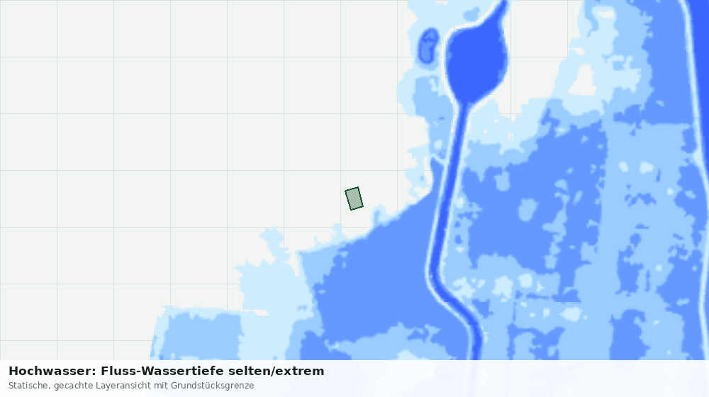 Statische Kartenansicht: Hochwasser: Fluss-Wassertiefe selten/extrem