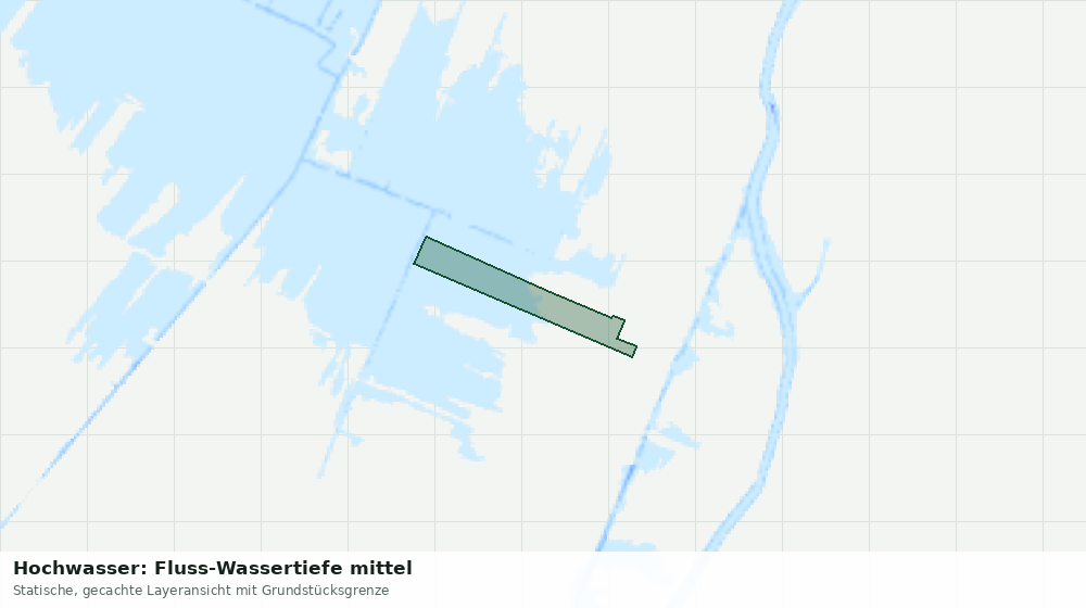Statische Kartenansicht: Hochwasser: Fluss-Wassertiefe mittel