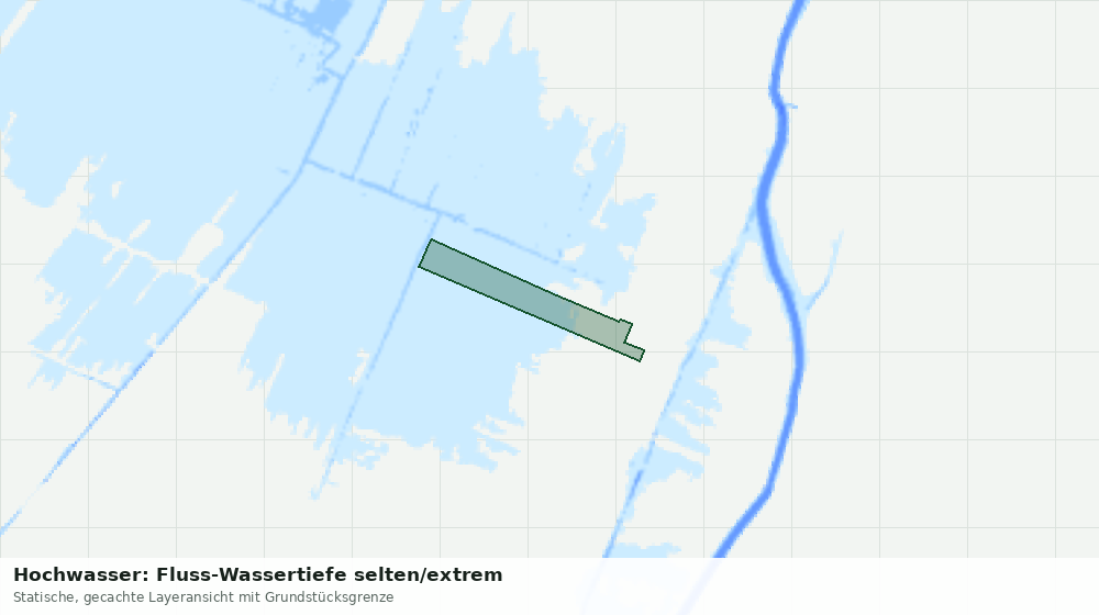 Statische Kartenansicht: Hochwasser: Fluss-Wassertiefe selten/extrem