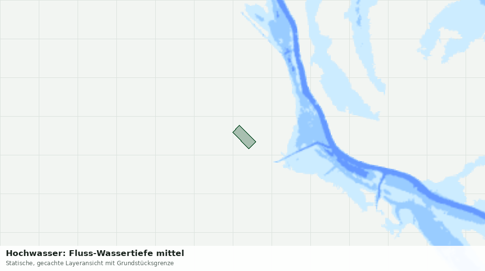 Statische Kartenansicht: Hochwasser: Fluss-Wassertiefe mittel