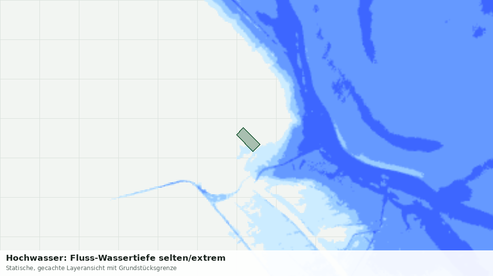 Statische Kartenansicht: Hochwasser: Fluss-Wassertiefe selten/extrem