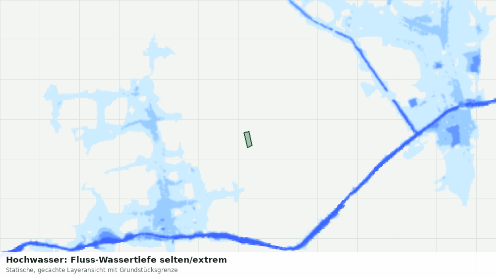 Statische Kartenansicht: Hochwasser: Fluss-Wassertiefe selten/extrem