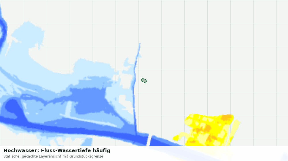 Statische Kartenansicht: Hochwasser: Fluss-Wassertiefe häufig
