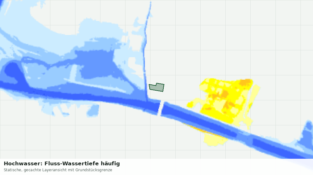 Statische Kartenansicht: Hochwasser: Fluss-Wassertiefe häufig