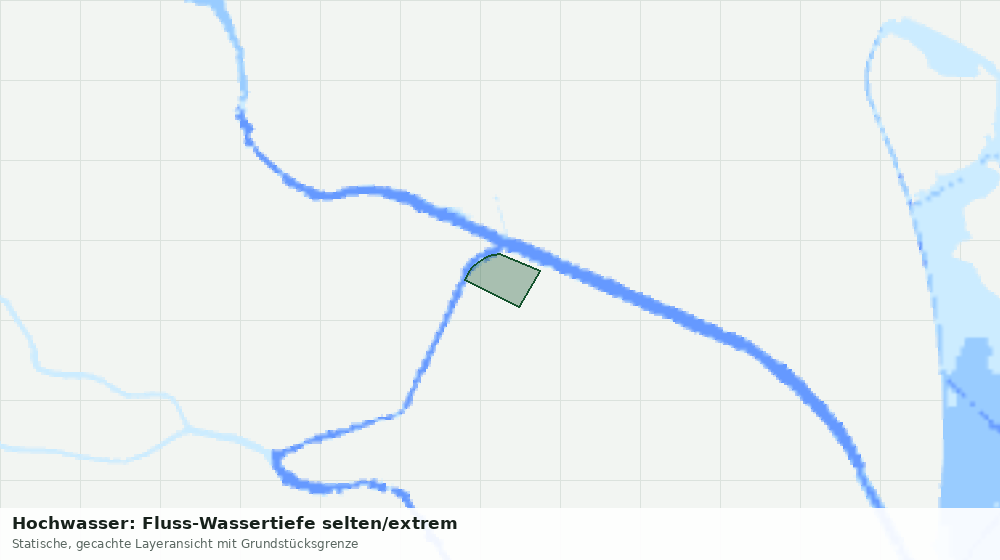 Statische Kartenansicht: Hochwasser: Fluss-Wassertiefe selten/extrem
