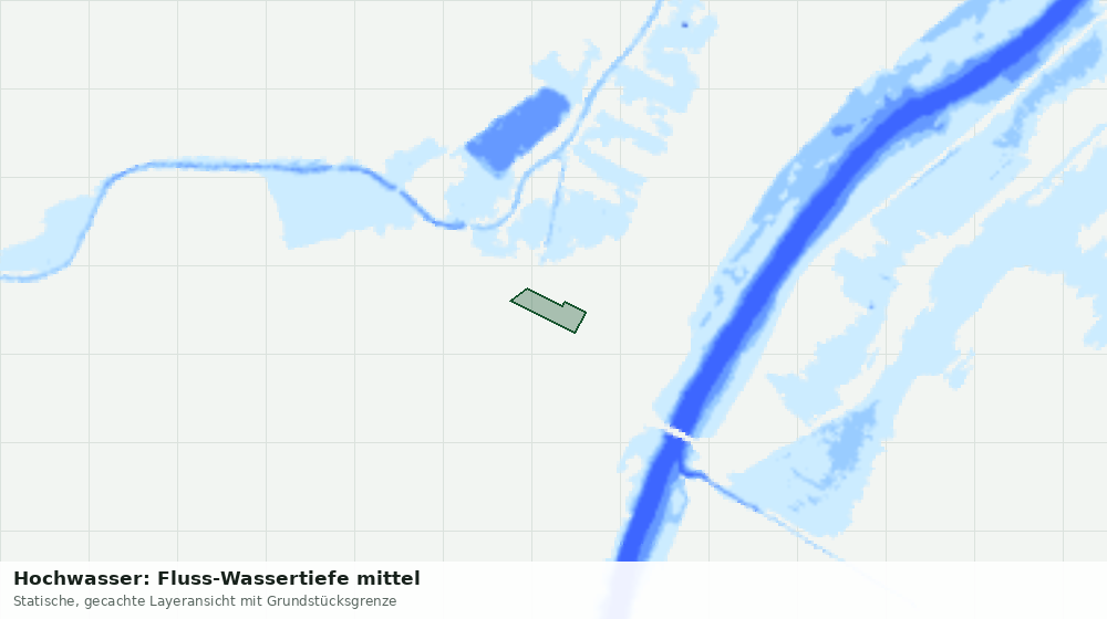 Statische Kartenansicht: Hochwasser: Fluss-Wassertiefe mittel