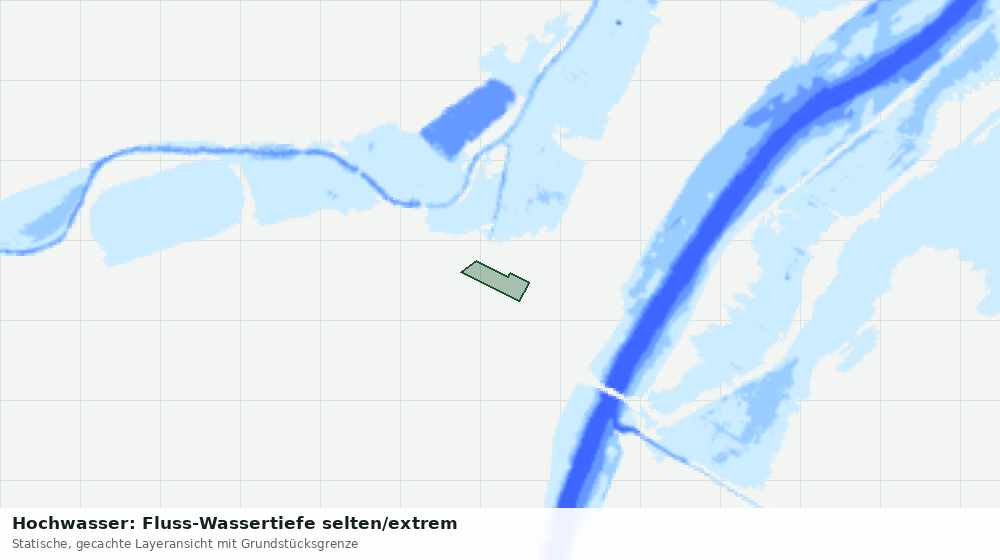 Statische Kartenansicht: Hochwasser: Fluss-Wassertiefe selten/extrem