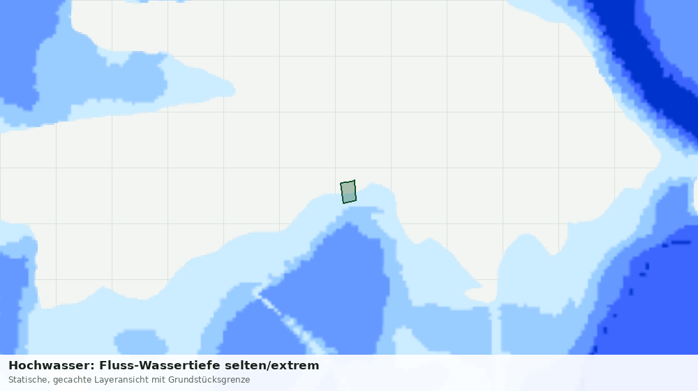 Statische Kartenansicht: Hochwasser: Fluss-Wassertiefe selten/extrem