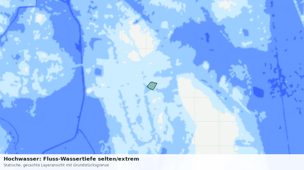 Statische Kartenansicht: Hochwasser: Fluss-Wassertiefe selten/extrem
