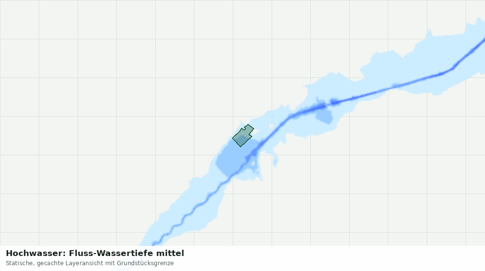 Statische Kartenansicht: Hochwasser: Fluss-Wassertiefe mittel