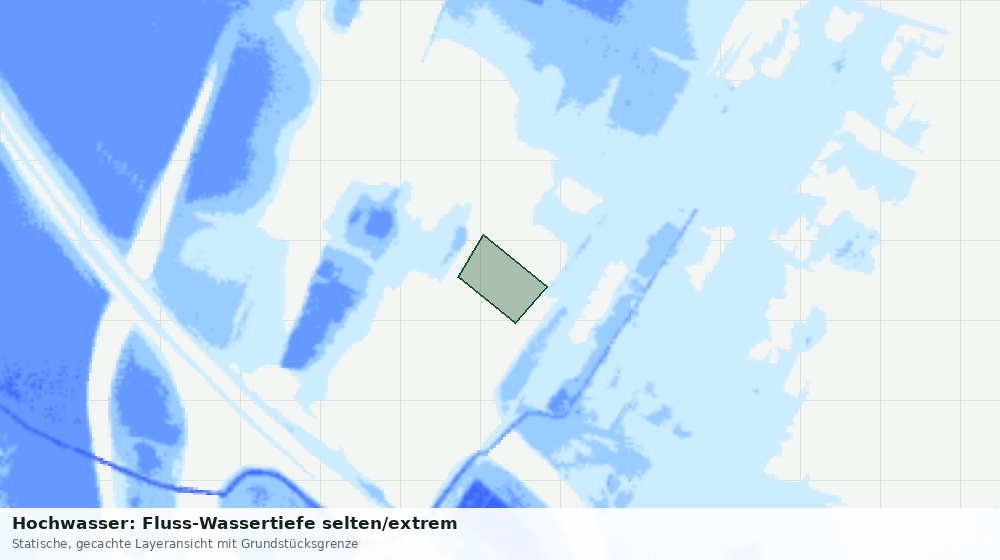 Statische Kartenansicht: Hochwasser: Fluss-Wassertiefe selten/extrem