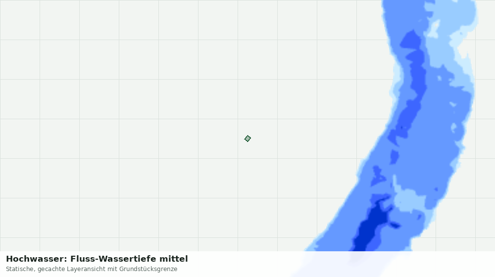 Statische Kartenansicht: Hochwasser: Fluss-Wassertiefe mittel