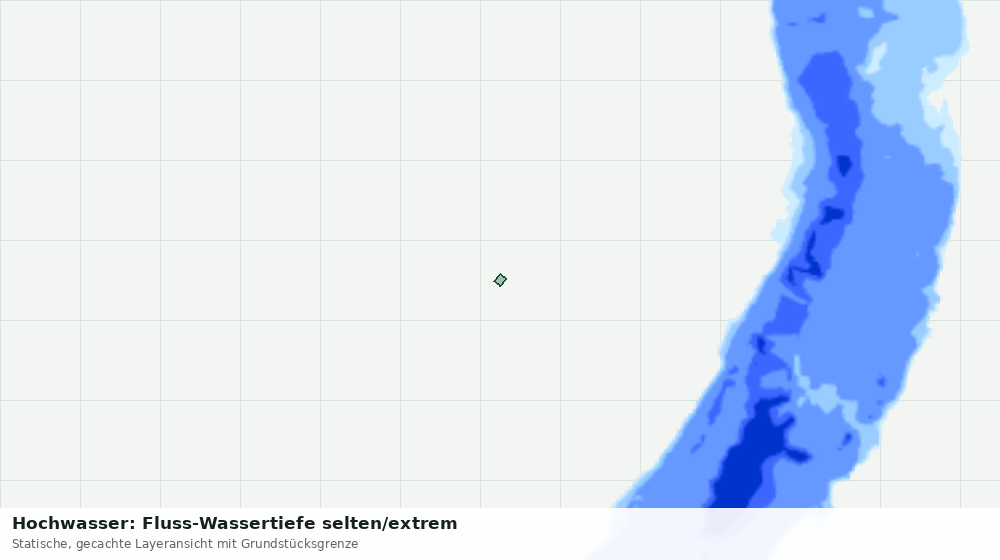 Statische Kartenansicht: Hochwasser: Fluss-Wassertiefe selten/extrem