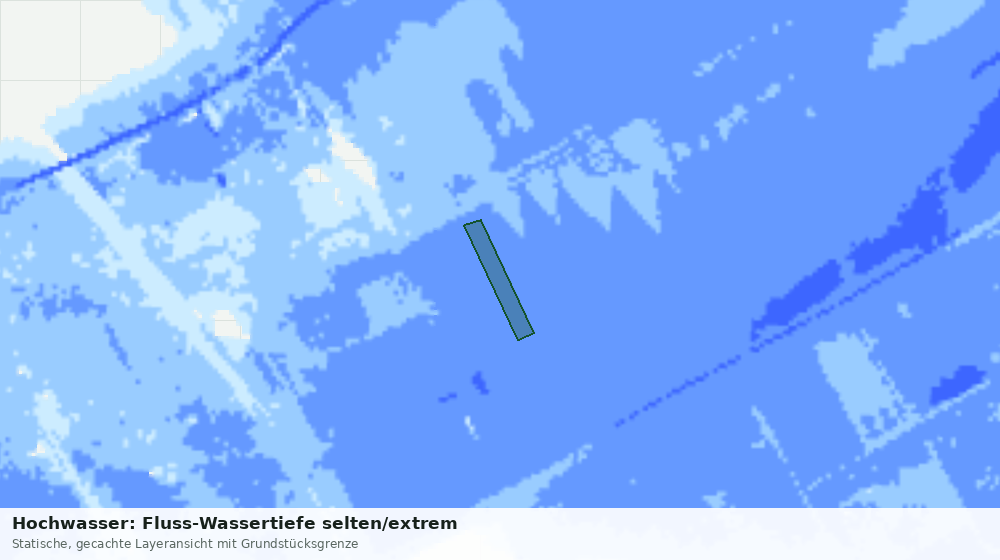 Statische Kartenansicht: Hochwasser: Fluss-Wassertiefe selten/extrem