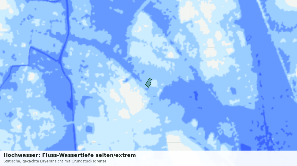 Statische Kartenansicht: Hochwasser: Fluss-Wassertiefe selten/extrem