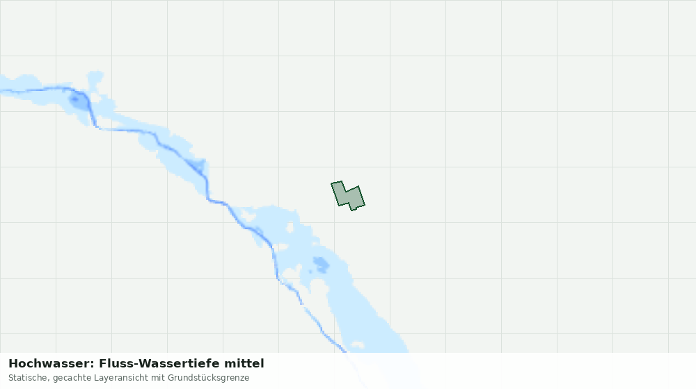 Statische Kartenansicht: Hochwasser: Fluss-Wassertiefe mittel