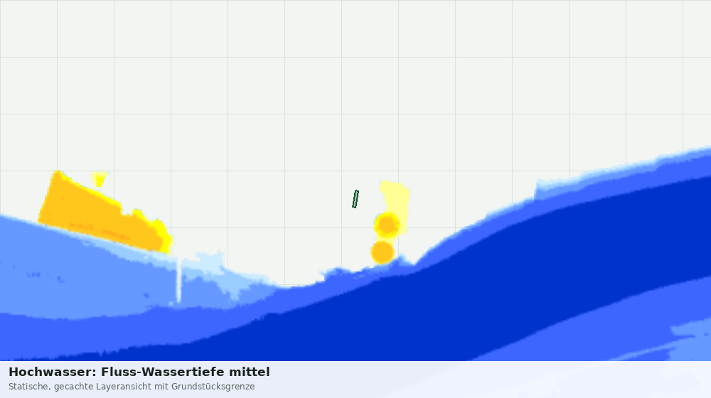 Statische Kartenansicht: Hochwasser: Fluss-Wassertiefe mittel